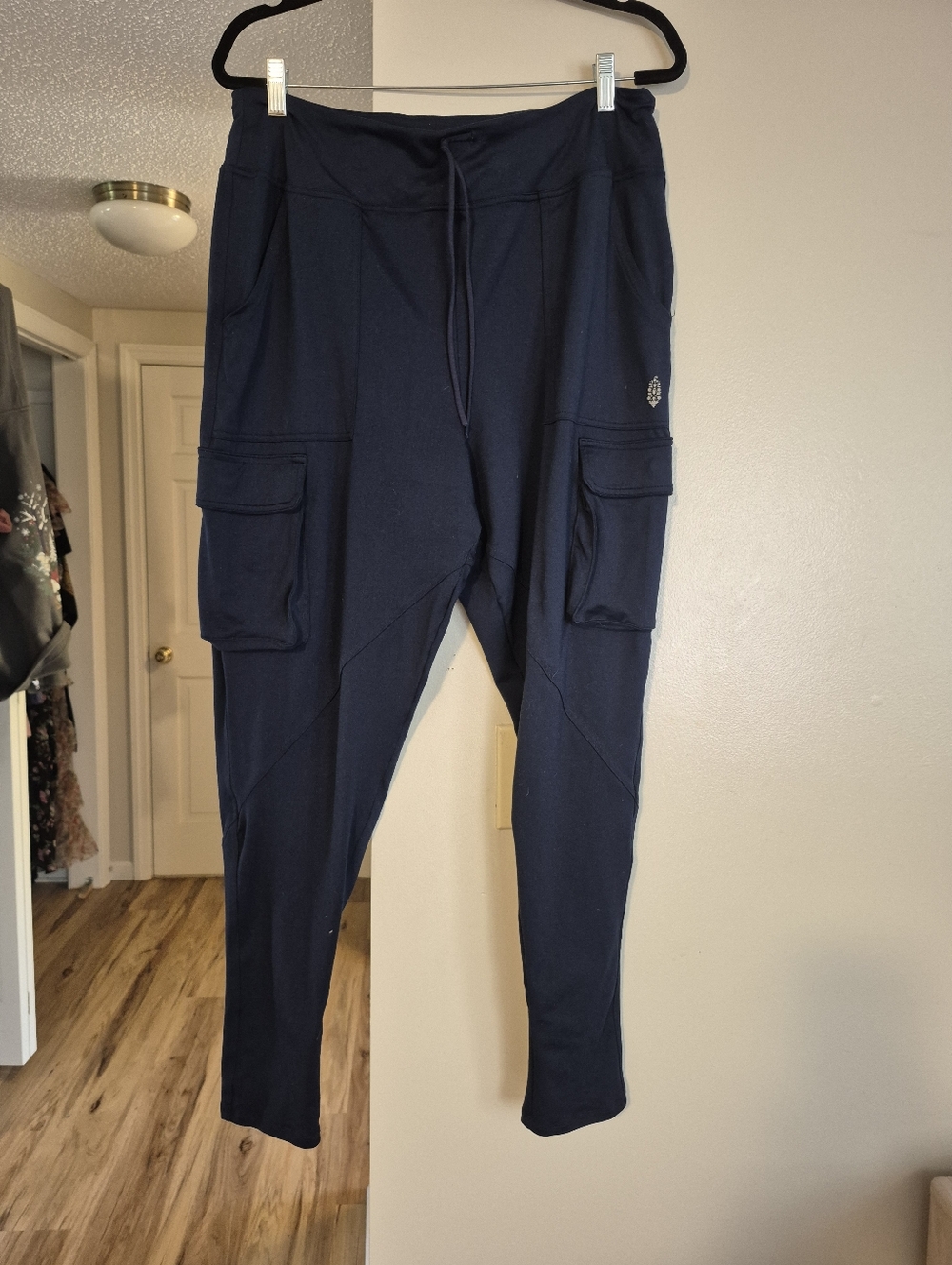 FP Movement by Free People Navy Blue Cargo Track Pants XL Stretch